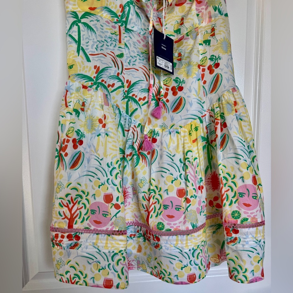 NWT!! ROLLER RABBIT x TARGET Women's Vacation Drop Waist Mini Dress Size Medium - Picture 4 of 14